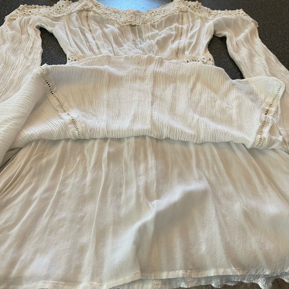 Lush cream color with crochet detailing dress. Sz. Small - Picture 5 of 9